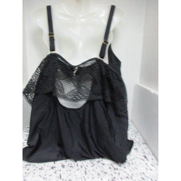 Adore Me  Women' Style# SW0447 One Piece Contour Swimsuit Black Size 3X NWOT - Picture 2 of 2